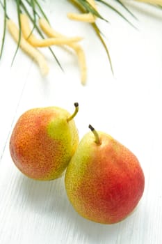 couple of pear on white