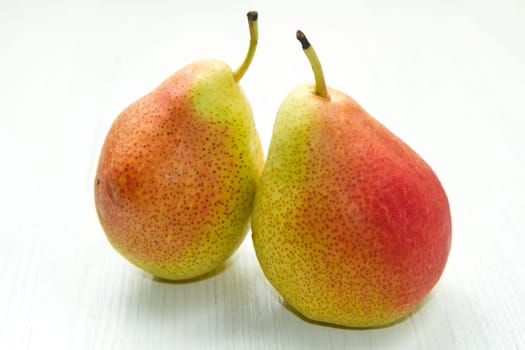couple of pear on white