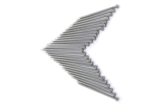 metal nail isolated