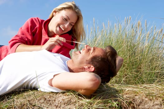 Romantic couple outdoors