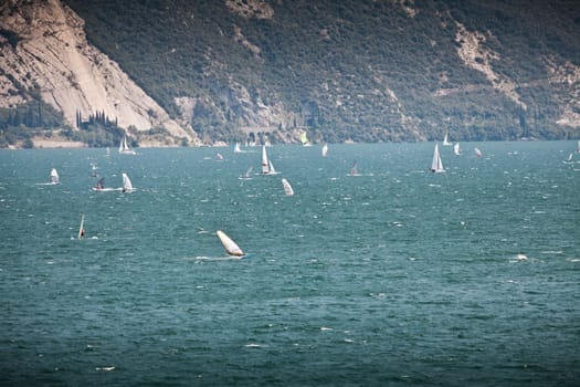 Windsurfing in the Lake Garda