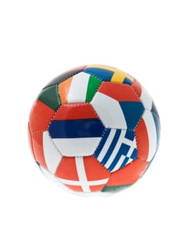 Ball with flags on white background