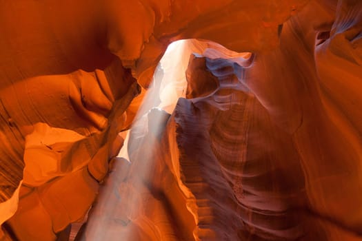 Light beam in Antelope Canyon in Arizona - USA