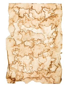 Worn Manuscript on white background