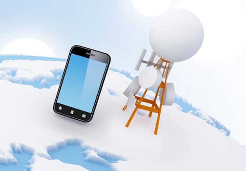 A cellular network or mobile network is a radio network distributed over land areas called cells, each served by at least one fixed-location transceiver, known as a cell site or base station. In a cellular network, each cell uses a different set of freque