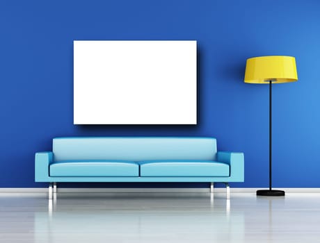 Modern interior (3D render) - Living room