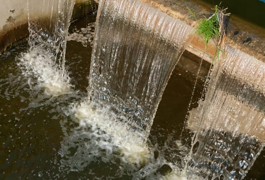 falling water in a small sluice