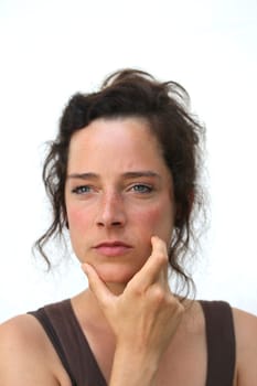 thoughtful young woman