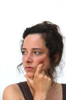 thoughtful young woman