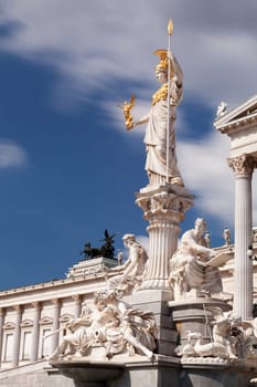Austrian Parliament with Pallas Athena,landmark of Vienna