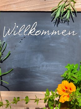 Welcome Herbal Chalkboard Sign