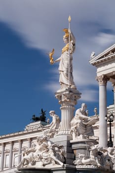 Austrian Parliament with Pallas Athena,landmark of Vienna
