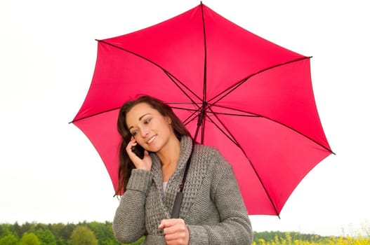 Young woman talking on the phone