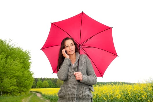 Young woman talking on the phone