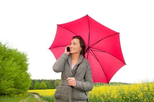 Young woman talking on the phone
