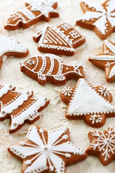 Delicious gingerbread cookies for Christmas