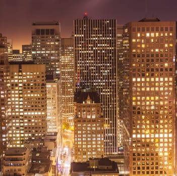 aerial of San Francisco by night