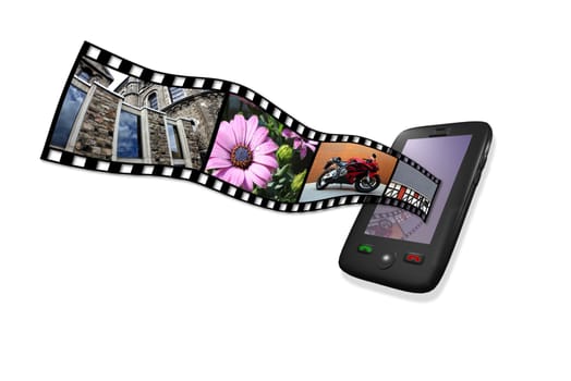 tablet pc with photos  in 3d
