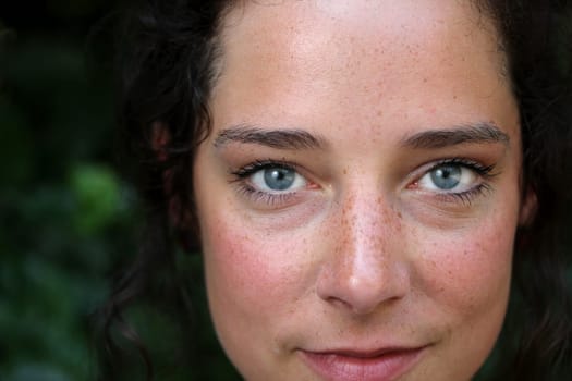 beautiful young woman close up