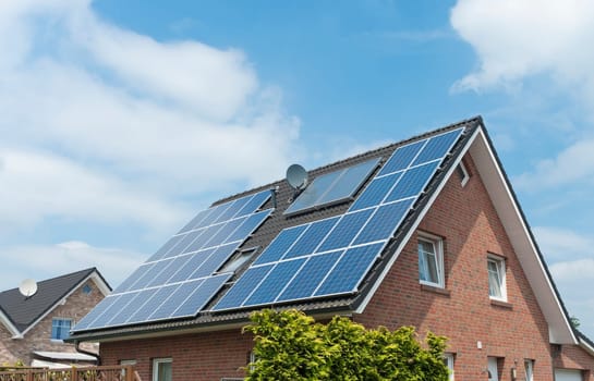solar panels on the roof of a house