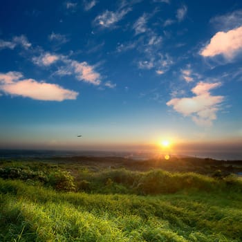 Beautiful Country view of sunset for adv or others purpose use