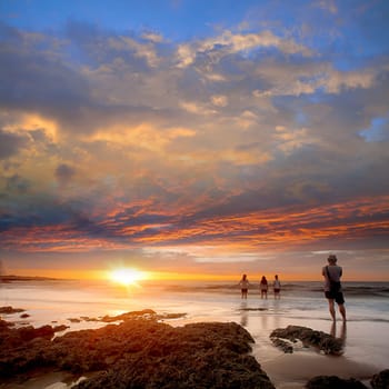 sea sunset with  nice sky