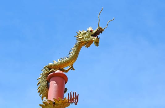 dradon statue in taton temple ,thailand