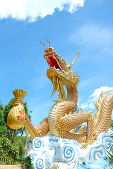 dradon statue in taton temple ,thailand