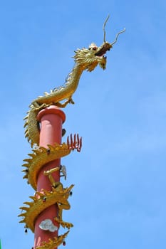 dradon statue in taton temple ,thailand