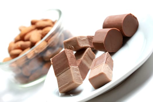 almond nougat pieces