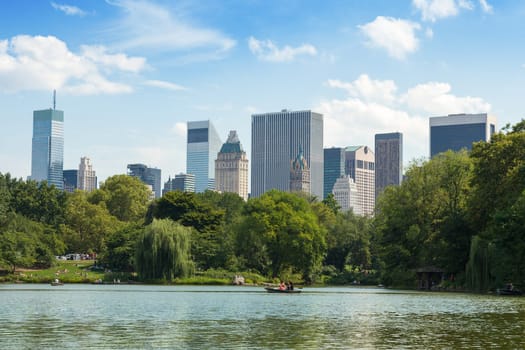 Central Park Lake in  Manhattan, New York - USA