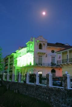 presidential palace panama city capital panama central america in the sunset