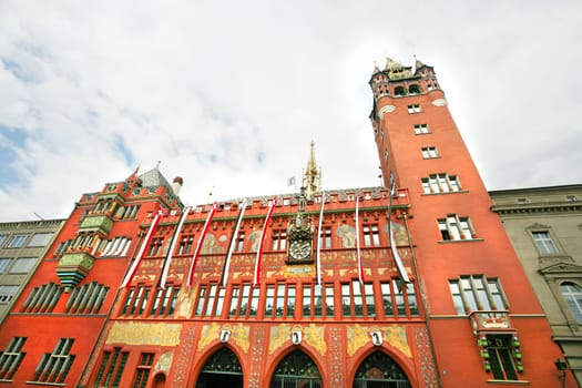 View of Basel Town Hall, Switzerland.
