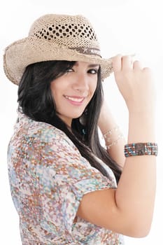 Young lady in a cowboy hat