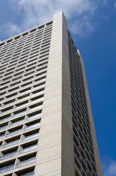 skyscraper with blue sky in San Francisco in California