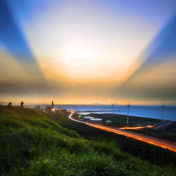 Beach of sunrise in Taiwan for adv or others purpose use