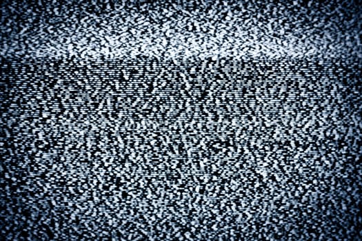 Analog television with white noise