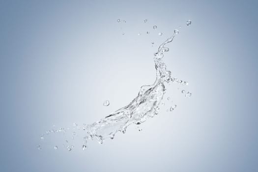 Water splash against blue background