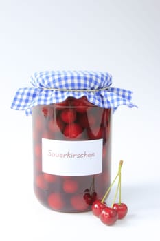boiled sour cherries