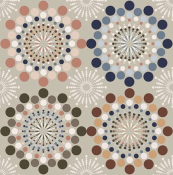Abstract circle seamless pattern background. Vector file layered for easy manipulation and coloring.