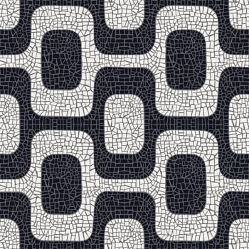 Abstract white and black wave pavement pattern background. Vector file layered for easy manipulation and coloring.