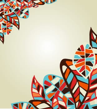Abstract colorful leaves background. Vector file layered for easy manipulation and coloring.
