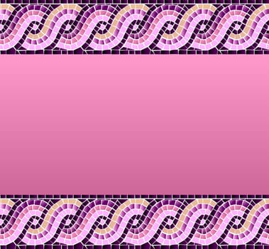 Marine style wave colorful mosaic seamless pattern background. Vector file layered for easy manipulation and custom coloring.