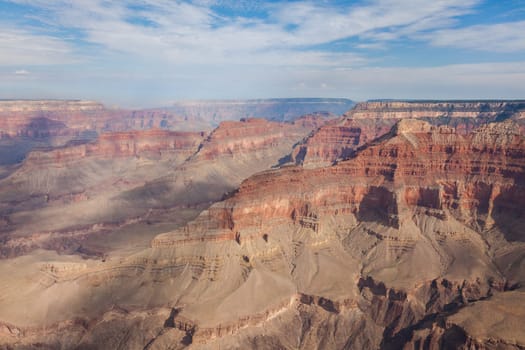 Aerial view of Grand Canyon National Park in Arizona, USA