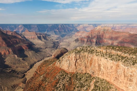 Aerial view of Grand Canyon National Park in Arizona, USA