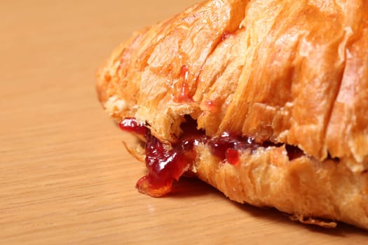 morning croissant with fruit jams