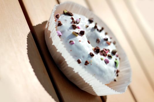 white glaze donut