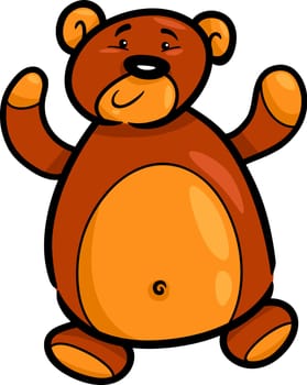Cartoon Illustration of Cute Teddy Bear Toy