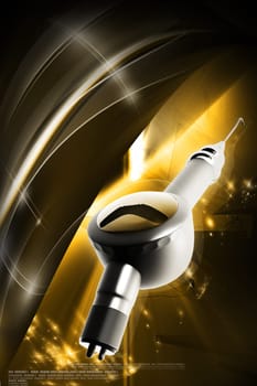 Digital illustration of Micro motor dental polisher in colour background