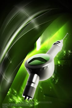 Digital illustration of Micro motor dental polisher in colour background